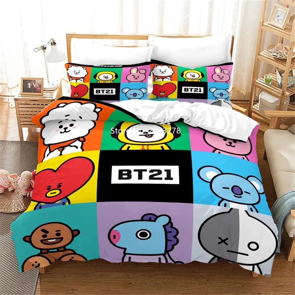 Lovely Cartoon Series Design Comfortable Duvet Quilt Cover Pillowcase Bedding Set Boys Bedroom Decoration Home Textile
