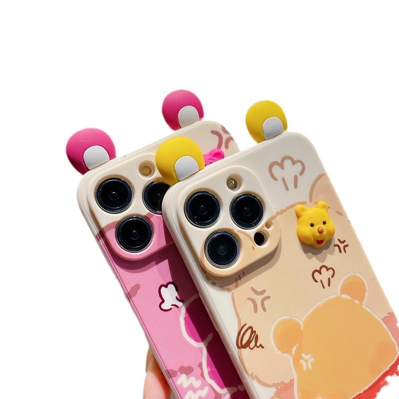 Suitable for Transsion NOTE 30 mobile phone case angry back bear INFINIX GT20PRO cartoon couple