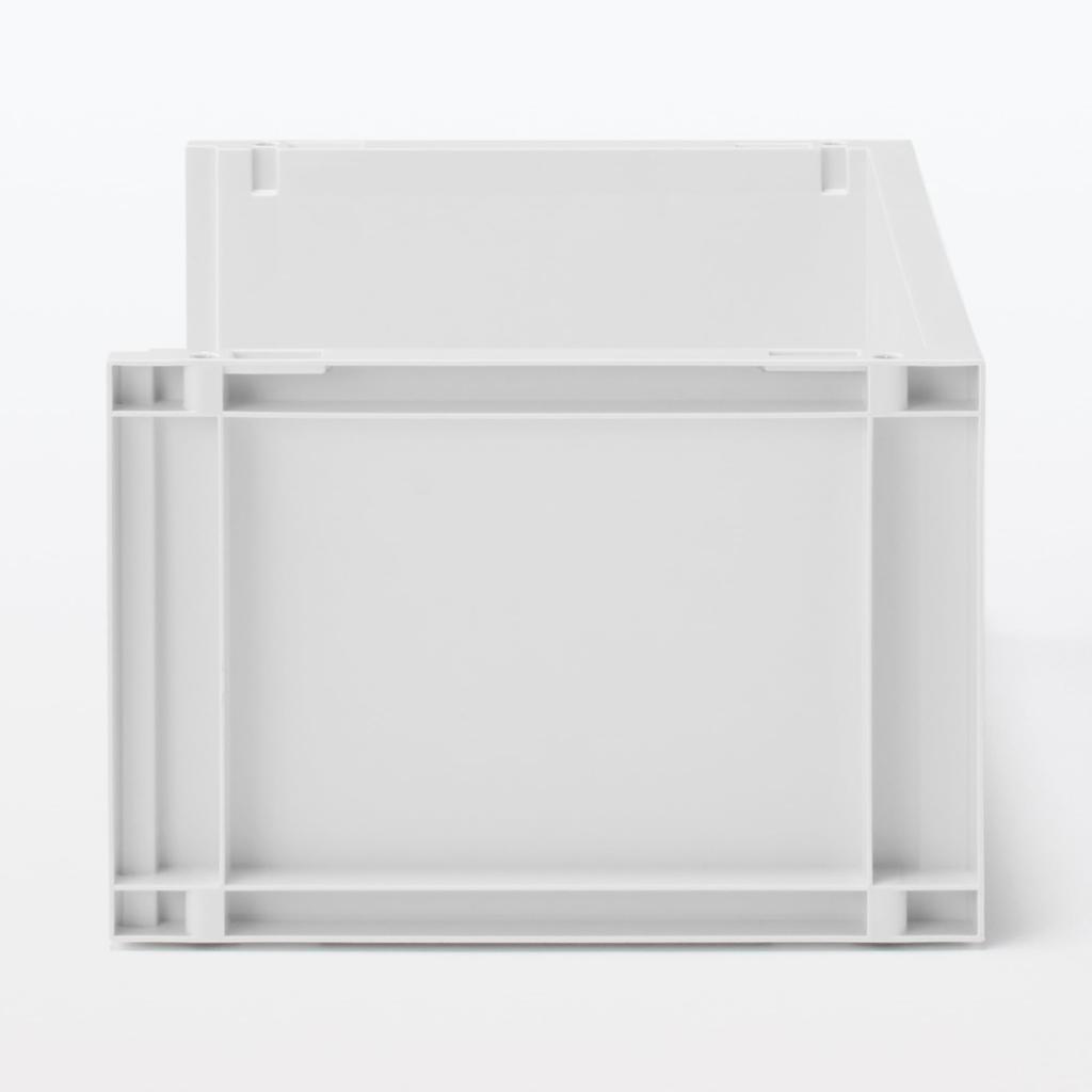 MUJI Recycled Polypropylene Storage Rack, Medium, White/Gray