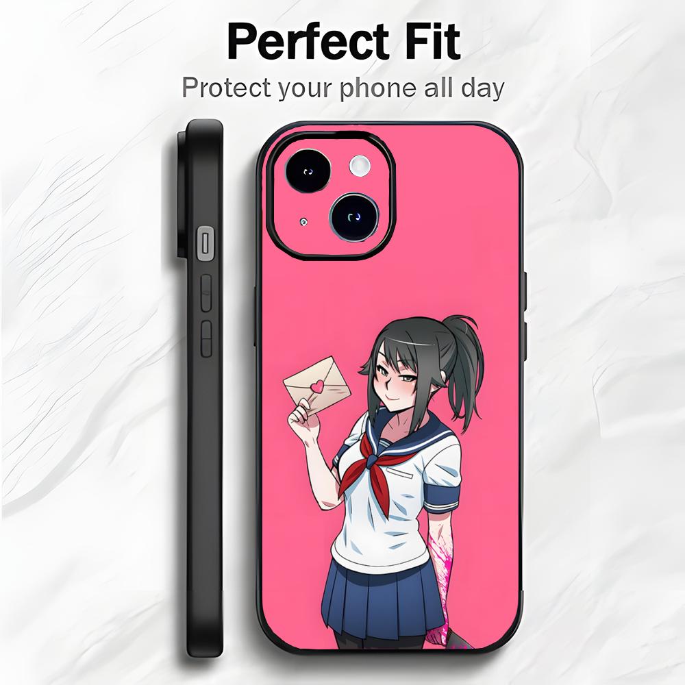 Dark Japanese Game Y-Yandere Simulator Phone Case Phone Case Soft Packaging Lightweight For iPhone17 16 15 14 13ProMax