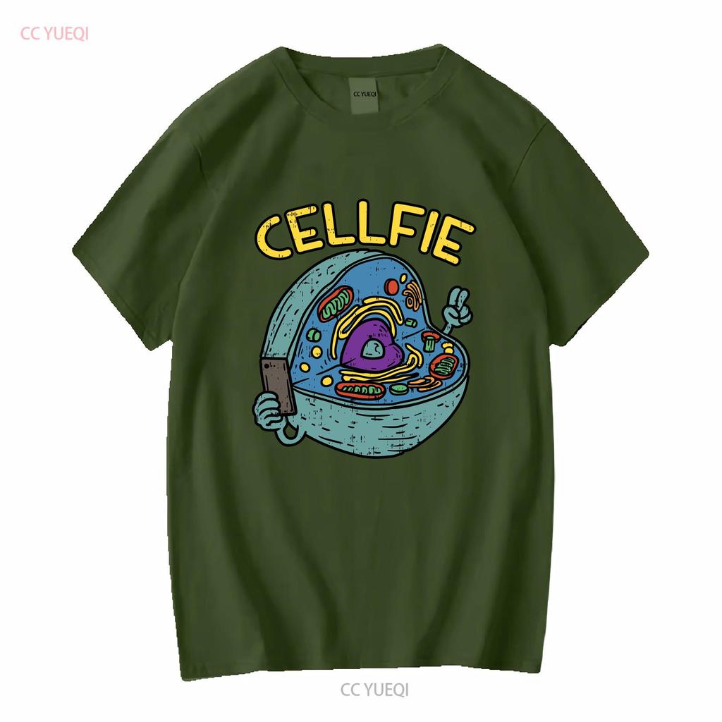 Cellfie T Shirt Funny Science Womens Teacher Biology Mens For Teachers long or short sleeves vintage Washed homme Versatile