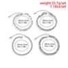 4Pcs/Set Vintage Silver Color Twisted NK Chain Bracelets for Men Goth Cuban Adjustable Link Charm Bangles Couple Hand Jewelry