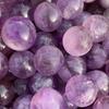 1 Stück Natürlicher Amethyst Quarzstein Kugel Kristall Fluorit Kugel Heilstein
