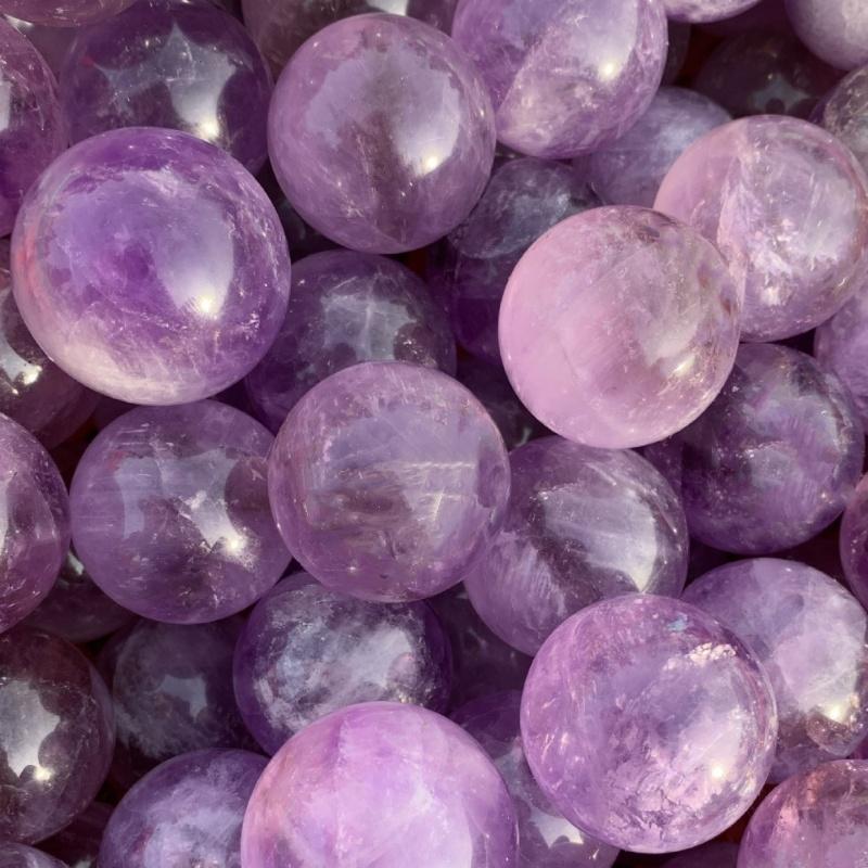1 Stück Natürlicher Amethyst Quarzstein Kugel Kristall Fluorit Kugel Heilstein