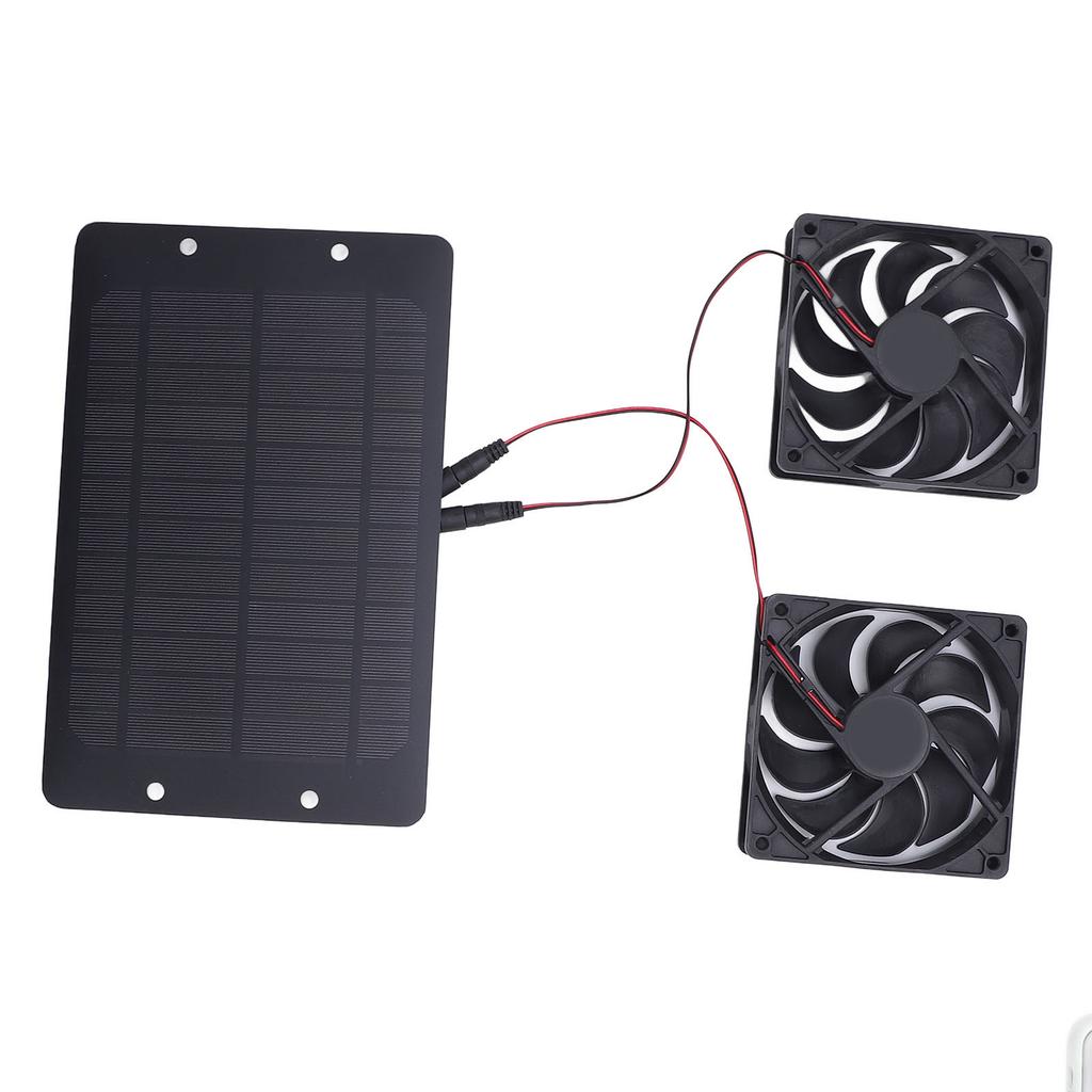 Dual Solar Fan Kit 12V 10W Monocrystalline Silicon Easy To Use Solar Panel Powered Fan for RV Car Boat