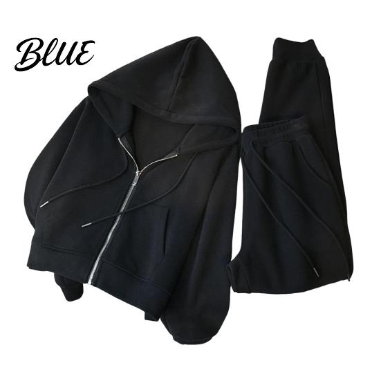 Relaxing Home Outfit for Her Women's Two Piece Tracksuit Long Sleeve Zip Up Hoodie Breathable