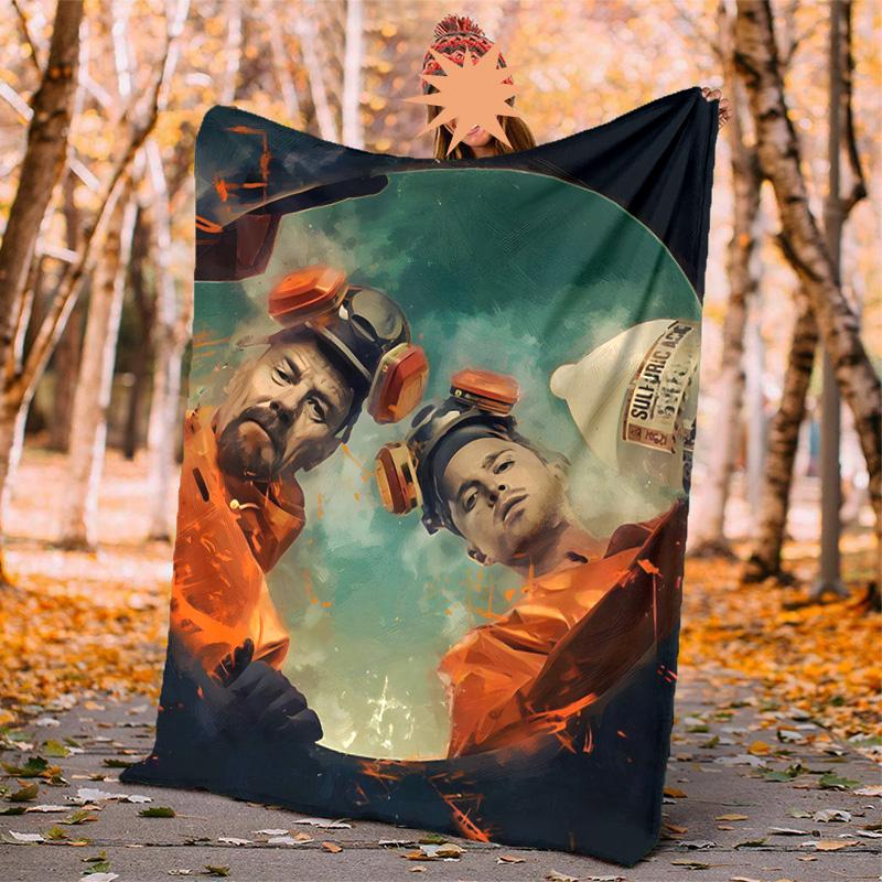 Bad Flannel Blanket Soft Warm All-Season Throw, Design for Camping, Car Travel, Hiking Sofa, Bed, Office Perfect Gift for Parties