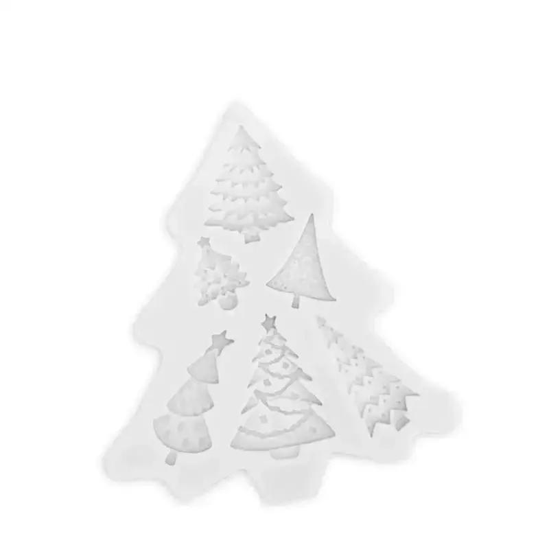 Chrsitmas Series Creative Silicone Molds Xmas Tree Shape DIY Cake Mold Candy Craft Chocolate Biscuits Reusable Baking Tools