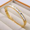 Starry Sky Women's Titanium Steel Bracelet - Non-Fading, Versatile, Full Diamond Stainless Steel, High-End Silver Fashion Accessory
