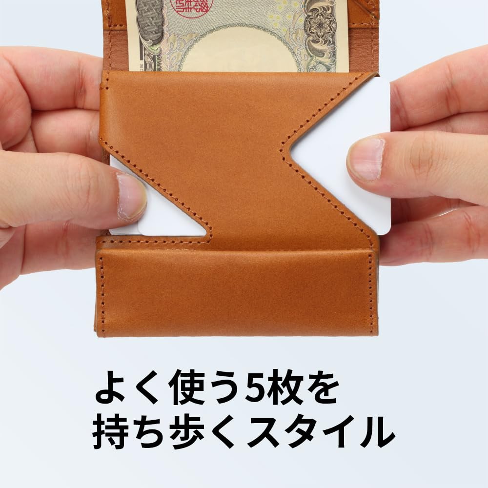 Dünne Brieftasche Buttero Leather Edition Dünne Brieftasche Made in Japan Echtes Leder Blau [Abrasas] Herren