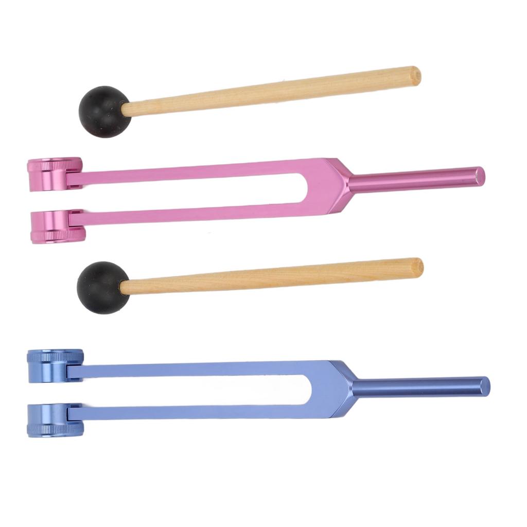 Therapy Tuning Fork 128HZ Tuning Forks Paint Process Aluminum Alloy Tuning Fork Set with Hex Wrench Small Hammer