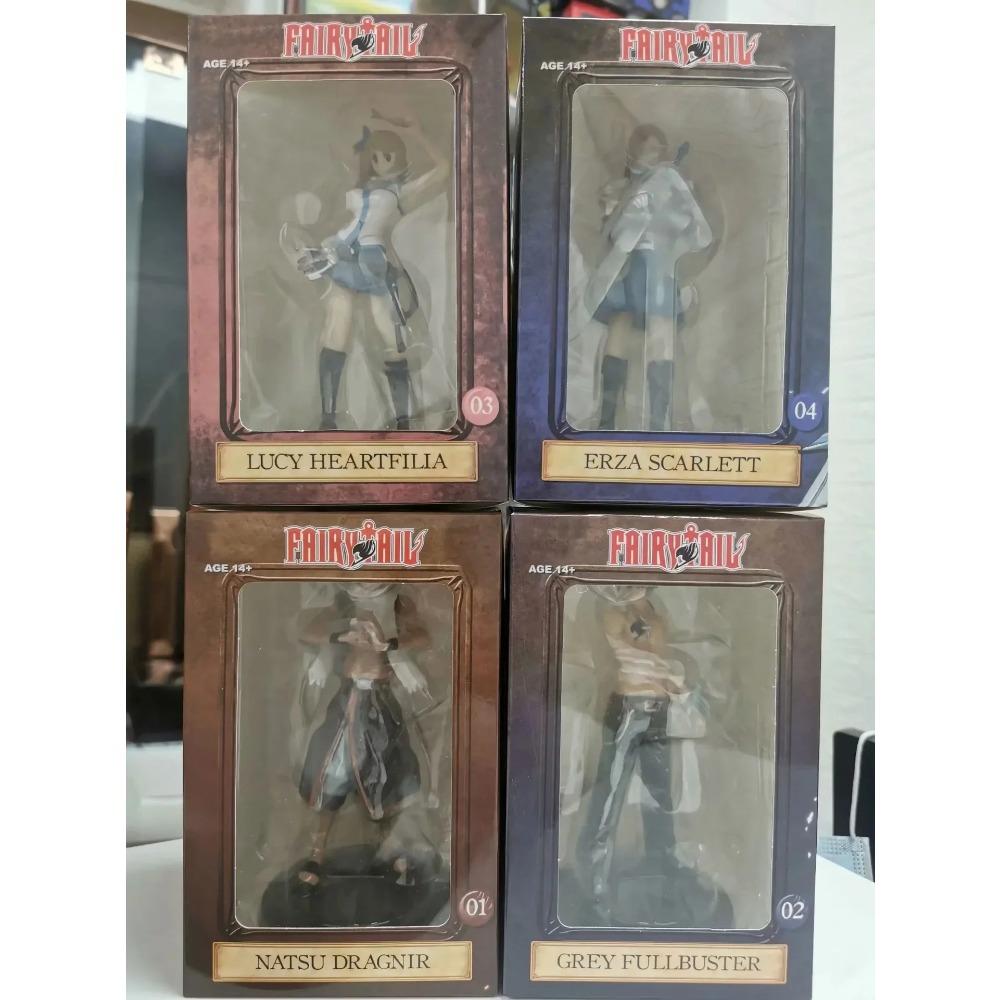 Anime Fairy Tail Lucy Heartfilia Gray Fullbuster Erza Scarlet Etherious Natsu Dragneel PVC Action Figures Statue Model Toys Doll