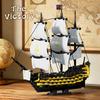 MOC Creativ Modelul Navei Piraților Victoria Blocuri de Construcție Nava de Război Medievală Barcă Regală Clasică Jucării Cărămizi Pentru Băiat Cadouri Bărbați