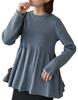 Colors Ribbed Peplum Pullover DCZ10A2105A0016 Free Size Gray [Discoat] [New Added/Revival] [WEB Exclusive]