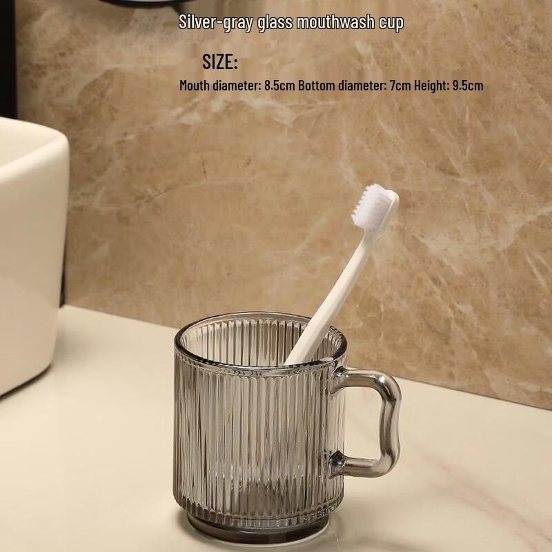 YIXI Light Luxury Glass Mouthwash Cups Set for Family