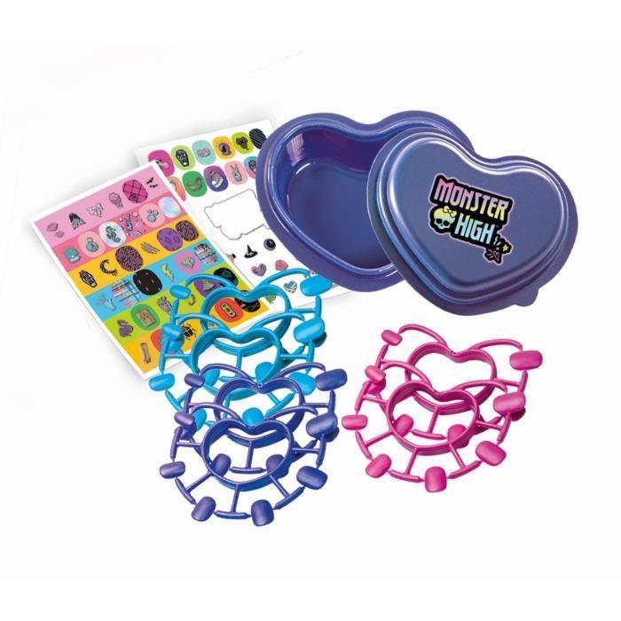 Clementoni - dark nail monster high - faux ongles à décorer thème monster high - dès 6ans