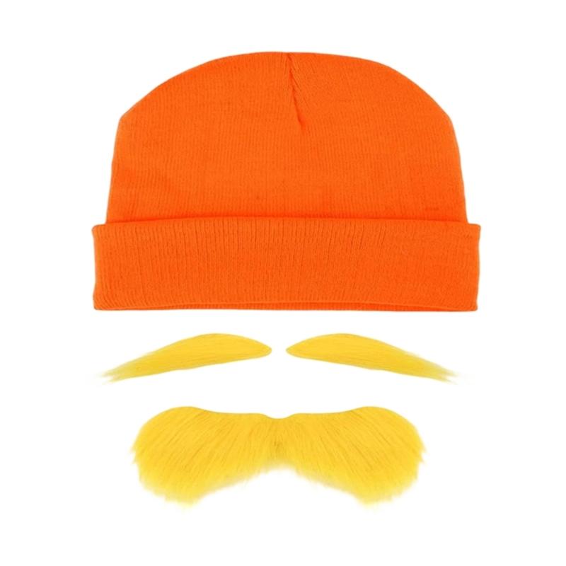 

Multi Purpose Gingers Mustache Hat For Themed Parties Family Event School Plays And Cosplay Costumes 1 помаранчевий