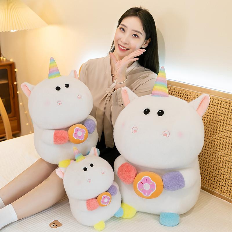 Adorable White Unicorn Plush Doll With Romantic Charm Perfect For Gifts And Home Decor