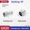 10Set GX20 Docking 2/3/4/5/6/7/8/9/10 Pin Male Female Butting Wire Cable Circular Aviation Socket Plug Panel Connector