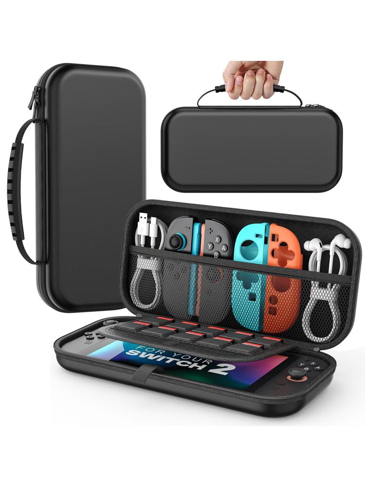 Storage Bag For Nintendo Switch Console Carrying Case For Switch OLED with 20 Games Cartridges Protective Hard Shell Storage Bag