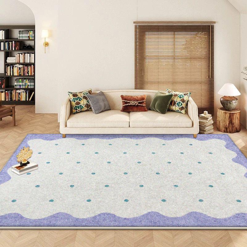 Modern Geometric Abstract Living Room Carpet Foldable Washable Bedroom Bedside Soft Rug Decoration Home Large Area Mats Non-slip