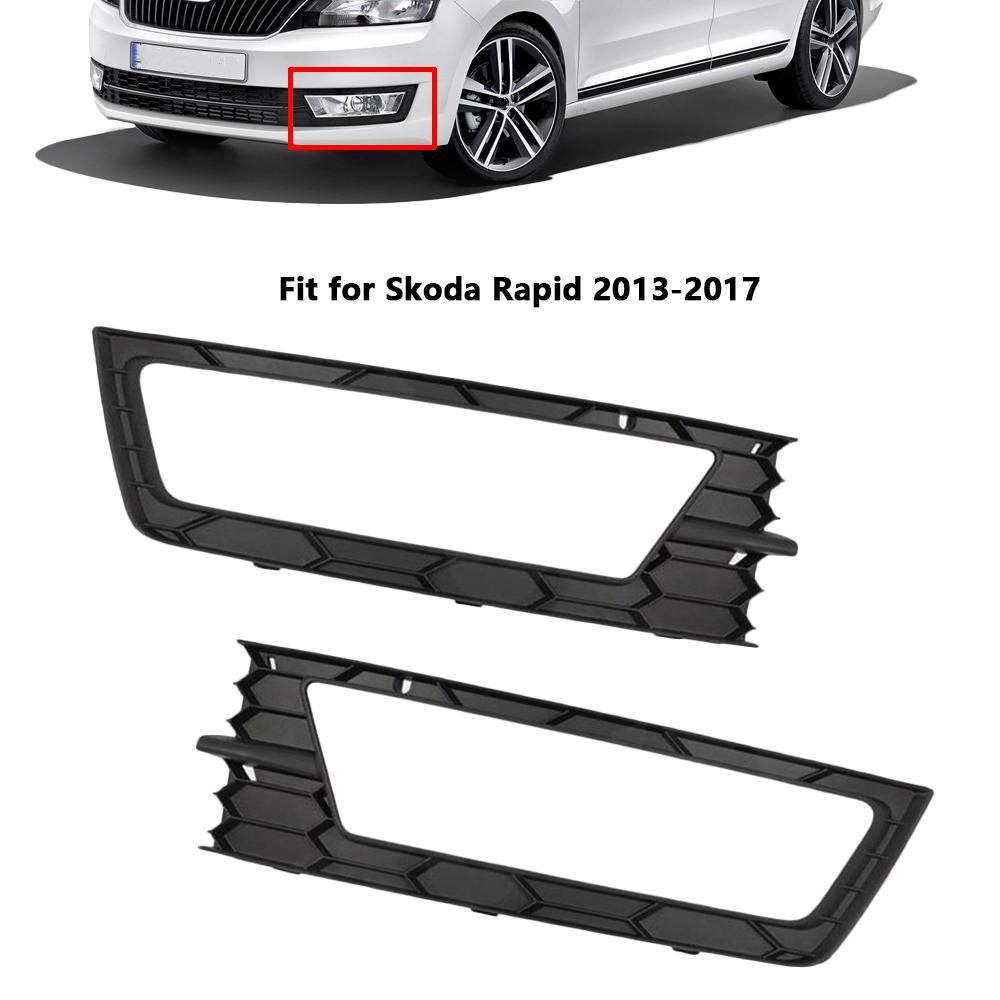 2 Pezzi Copertura Griglia Inferiore Faro Antinebbia Paraurti Anteriore Per Skoda Rapid 2013 2014 2015 2016 2017 5JA807367 5JA807368 Car-Styling