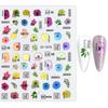 Nail Sticker Self-Adhesive Waterproof Multiple Styles Sparkling Flower Type Fingernail Sticker DIY Nail Art Nail Supplies
