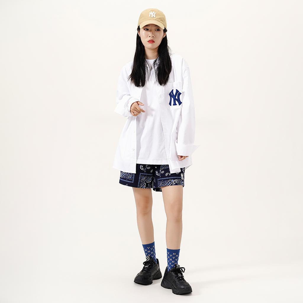 New MLB Big Ball Chunky Height Increasing Low Top Chunky Sneakers Unisex Black 3ASHCM01N-50BKS