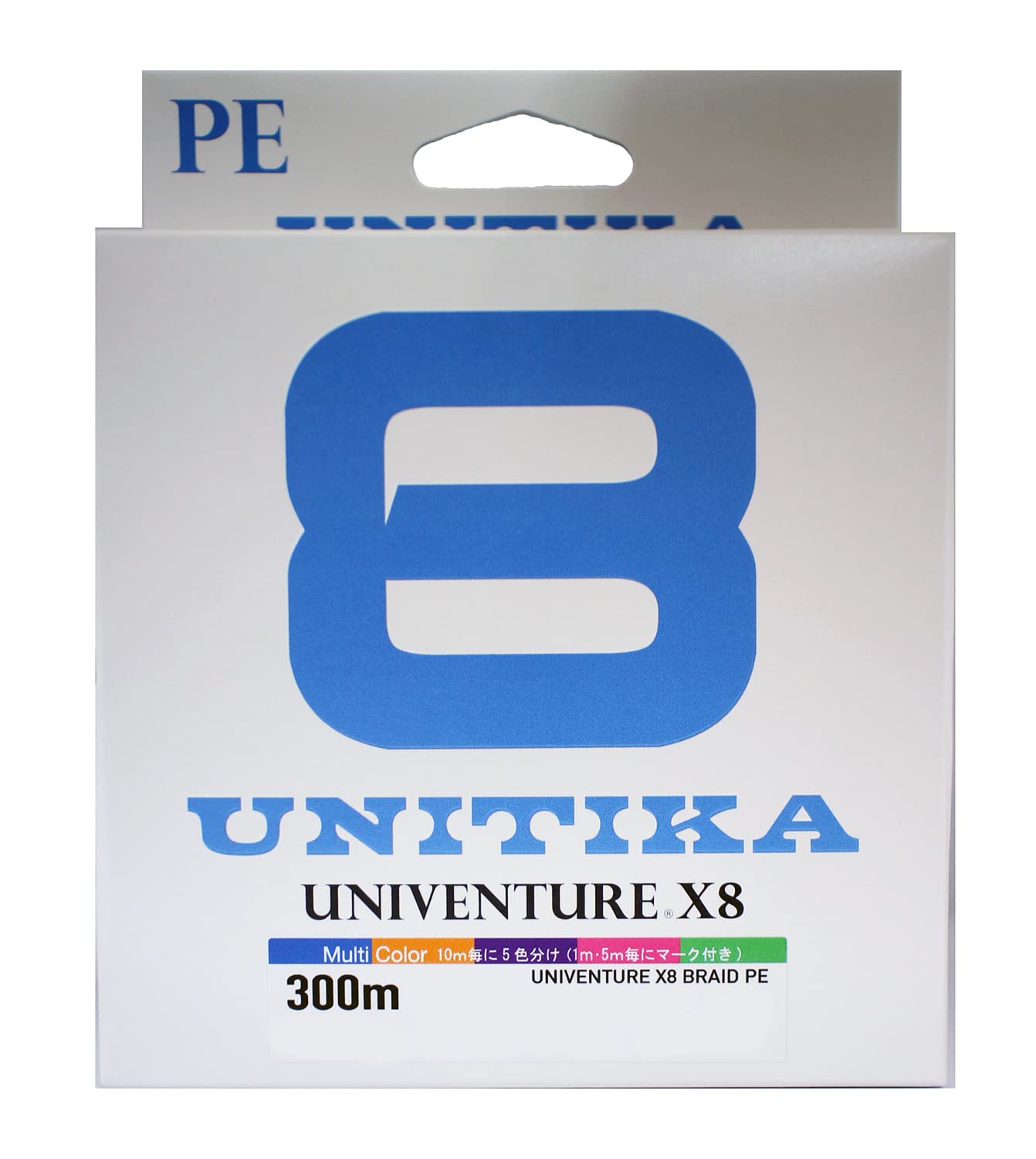 UNITIKA Univenture X8 8-жильная плетеная леска PE, 300 м, разноцветная, размер 6, для береговой и лодочной рыбалки