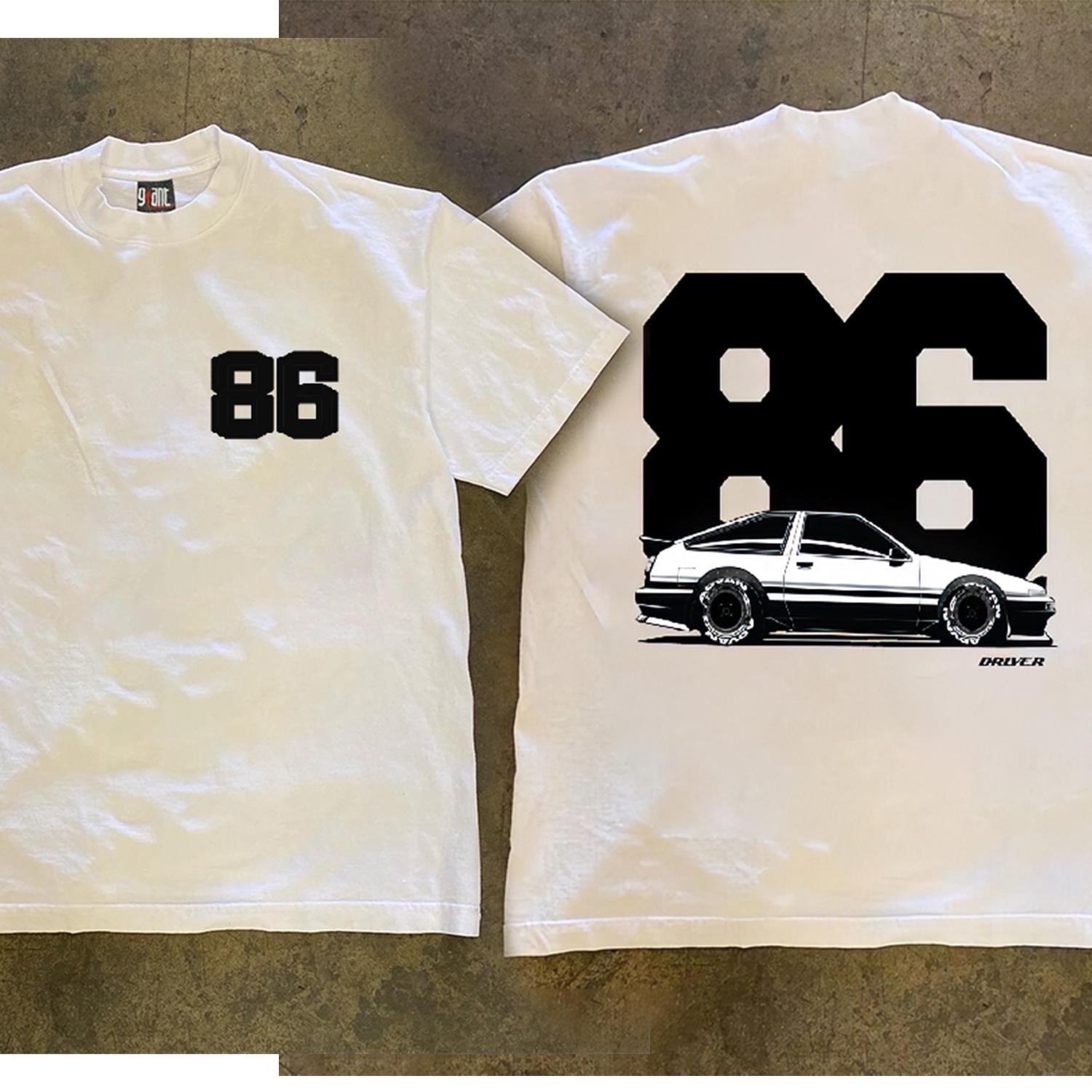 

2024 New Trendy Toyota 86 Pure Cotton T-shirt Summer Men s Versatile Round Neck Printed Fashion Short Sleeve 4XL
