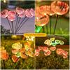 Solar Jellyfish Lights Garden Mushroom Decoration Lamp Outdoor Landscape Ground Insert Lawn Light Christmas Halloween Party