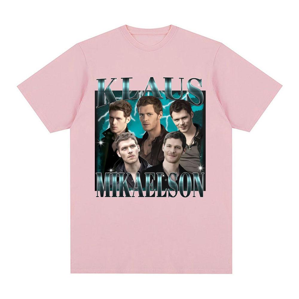 Limited Vintage Klaus Mikaelson Merch Tshirts Unisex Women Clothing Fashion Short Sleeves T Shirts Cotton Casual Oversized Tshirt