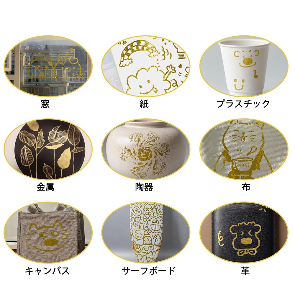 Marker Auriu Auriu 2 Linie Impermeabilă Acrilic Alb Pensulă Nume Anvelopă Literă Albă Anvelopă Albă Magic Stilou Manga pentru și Anvelope Stilou, Stilou, Vârfuri, Cerneală/Rapid