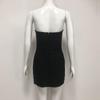Women's Solid Color Rhinestone Sleeveless Bandage Mini Dress - New Fashion