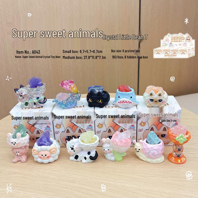 Creative Cute Cartoon Cat Emotion Blind Box Resin Desk Figurine Gift