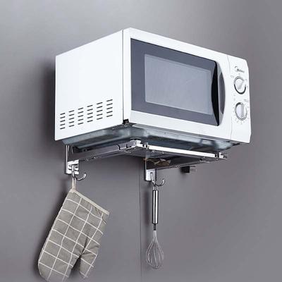 Nerezová polica do mikrovlnnej rúry Rozšíriteľný kuchynský organizér Nástenná polica do rúry cocina accesorios de cocina novedosos
