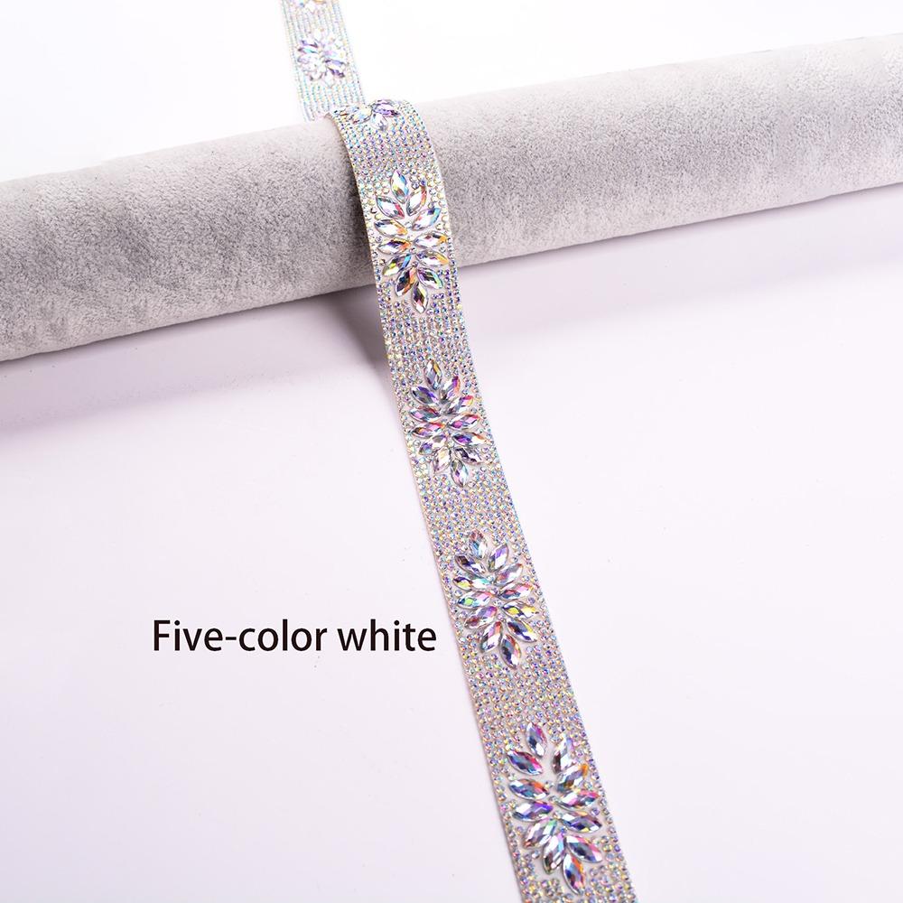 Длина 1 ярд Цепочка с мотивом из страз Материал для горячего fix страз Ленточная цепочка из хрустальных страз Дизайн Стразы цвета AB