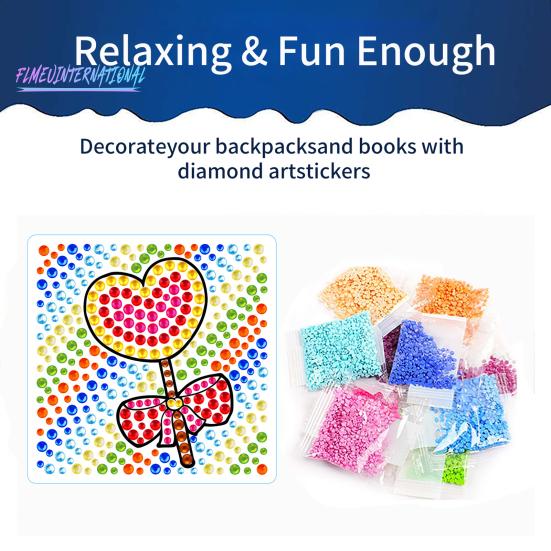 1 Set Diamant-Malerei-Aufkleber, funkelnder süßer Cartoon, DIY-Strassstein-Aufkleber-Set für Wanddekorationen zu Hause