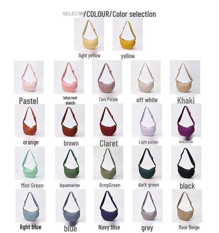 Borsa a Tracolla Piccola da Donna Versatile in Nylon - Borsa a Spalla Messenger Casual alla Moda a Forma di Raviolo