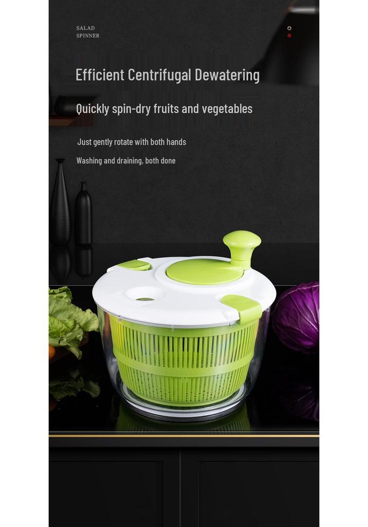 Centrifuga per Insalata e Cesto Disidratatore Manuale in Acciaio Inossidabile