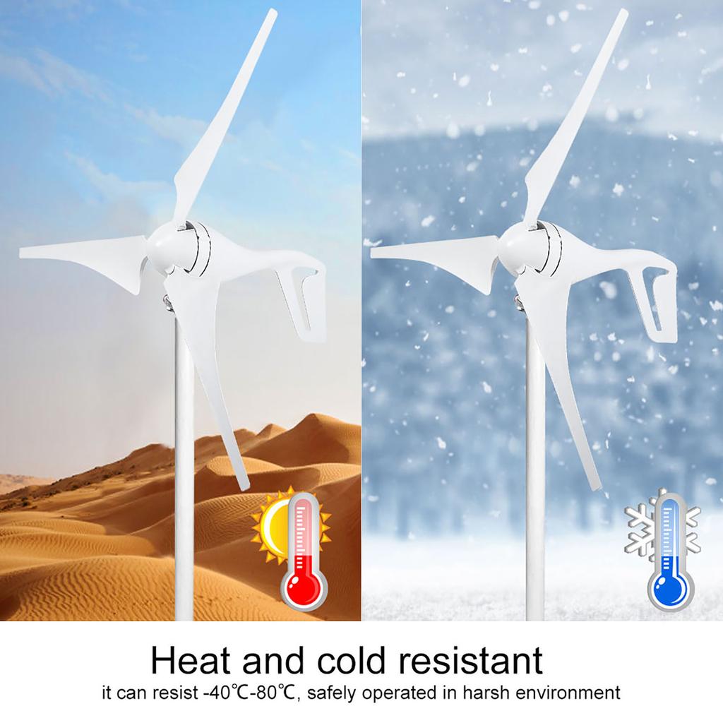300/600W DC12V/24V Wind Turbine 3 Blades Horizontal Wind Generator Kit for Household 12V