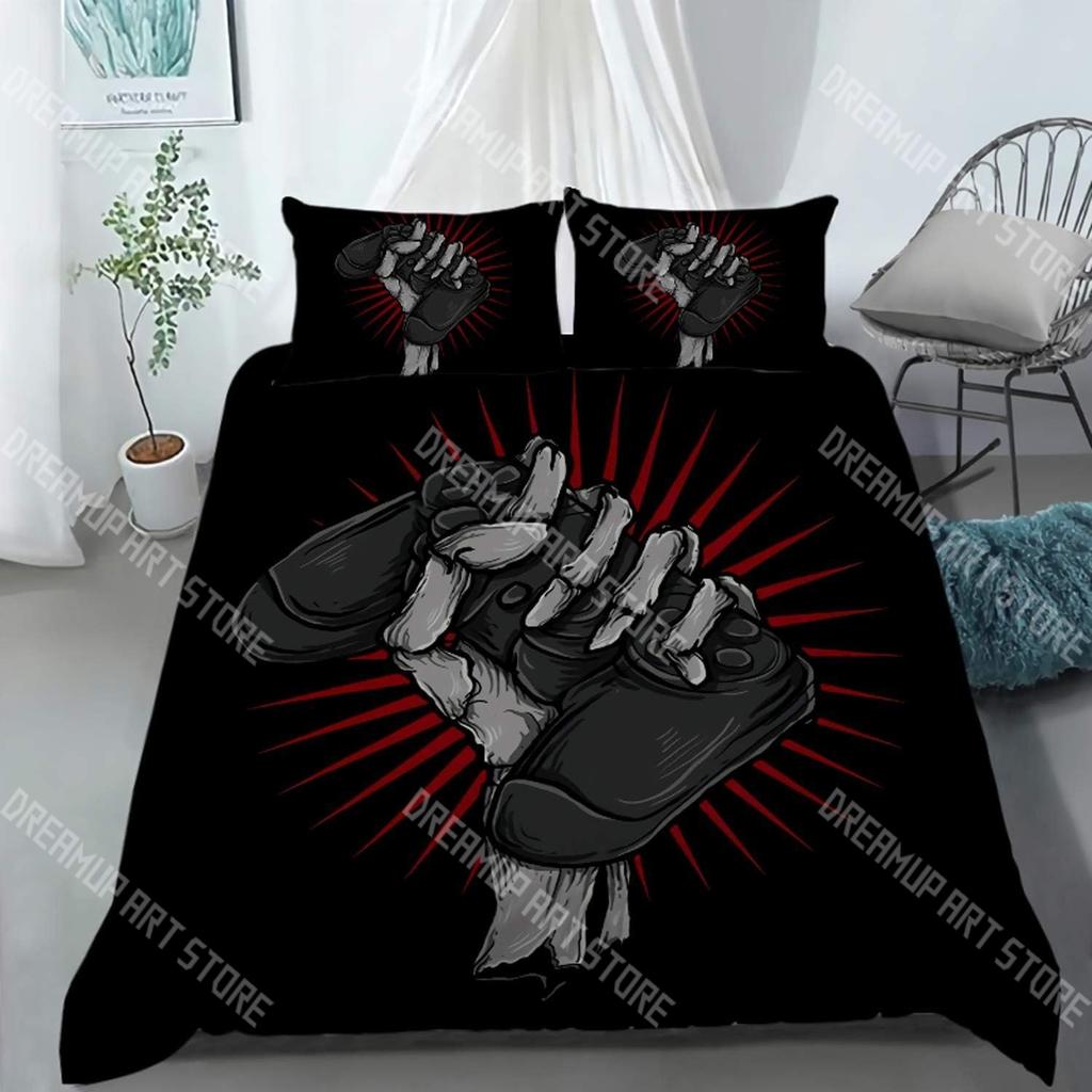 Gamepad Controller Gaming Designs Bed Covers Bedding Set,Play Gamer Printed 2-3 Piece Set Bed Cover,Birthday Gifts