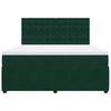 Box Spring Bed with Mattress Dark Green 180 X 200 Cm Velvet