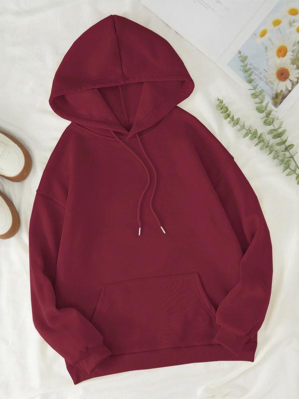 European & American Women's Autumn/Winter Plus Velvet Hooded Sweatshirt