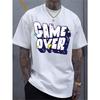 European Size Short-Sleeved Casual for Sports Shirt for Men Featuring a Stylish 2D Print, Made from Stretchy And Comfortable Material