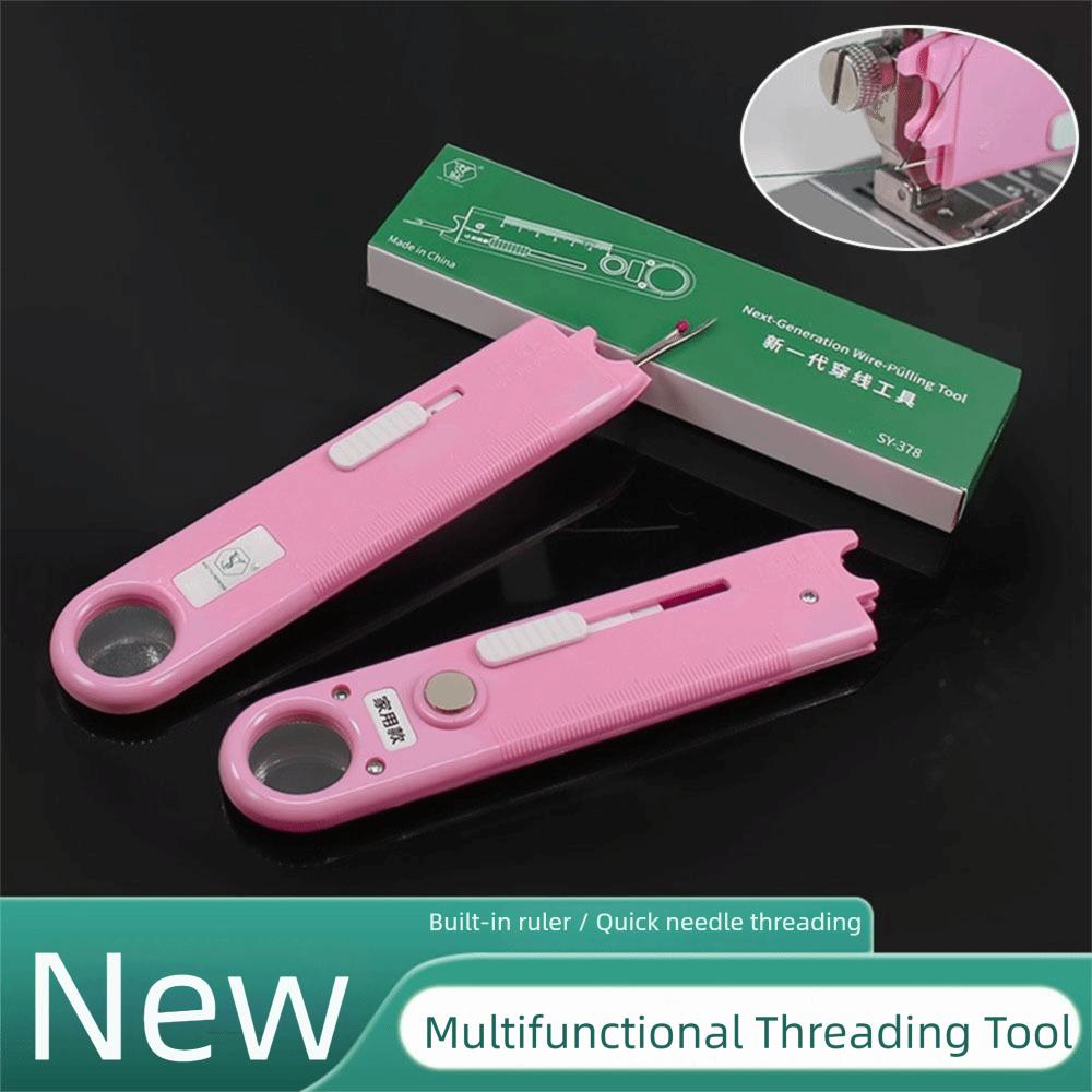 Magnetic Absorption Threading Piercer Hand Needle Threader Quick Sewing Threader Threading Tool