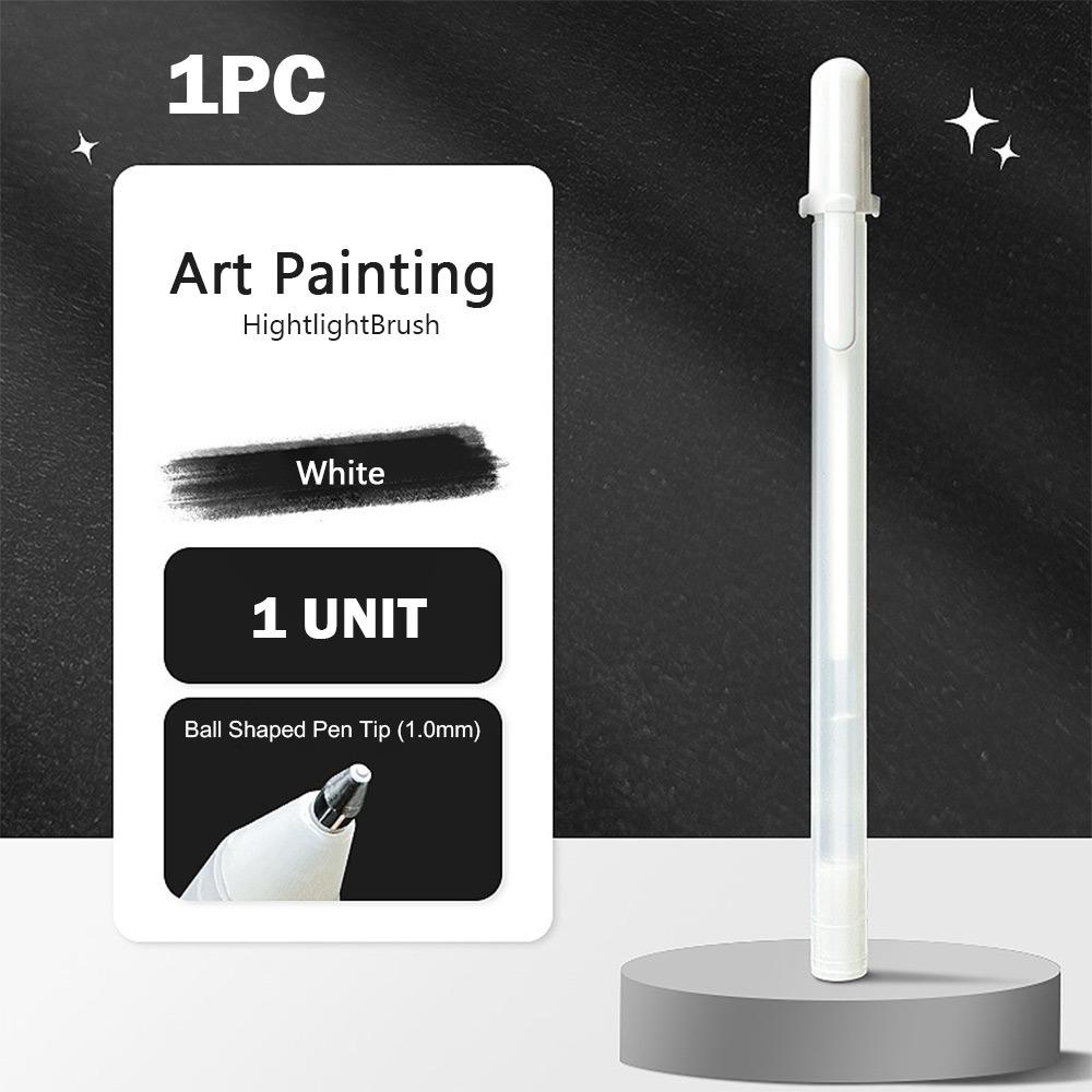 Opaque White Highlight Pen 1.0mm White Acrylic Paint Pen New White Gel Pen Sketching 1pc