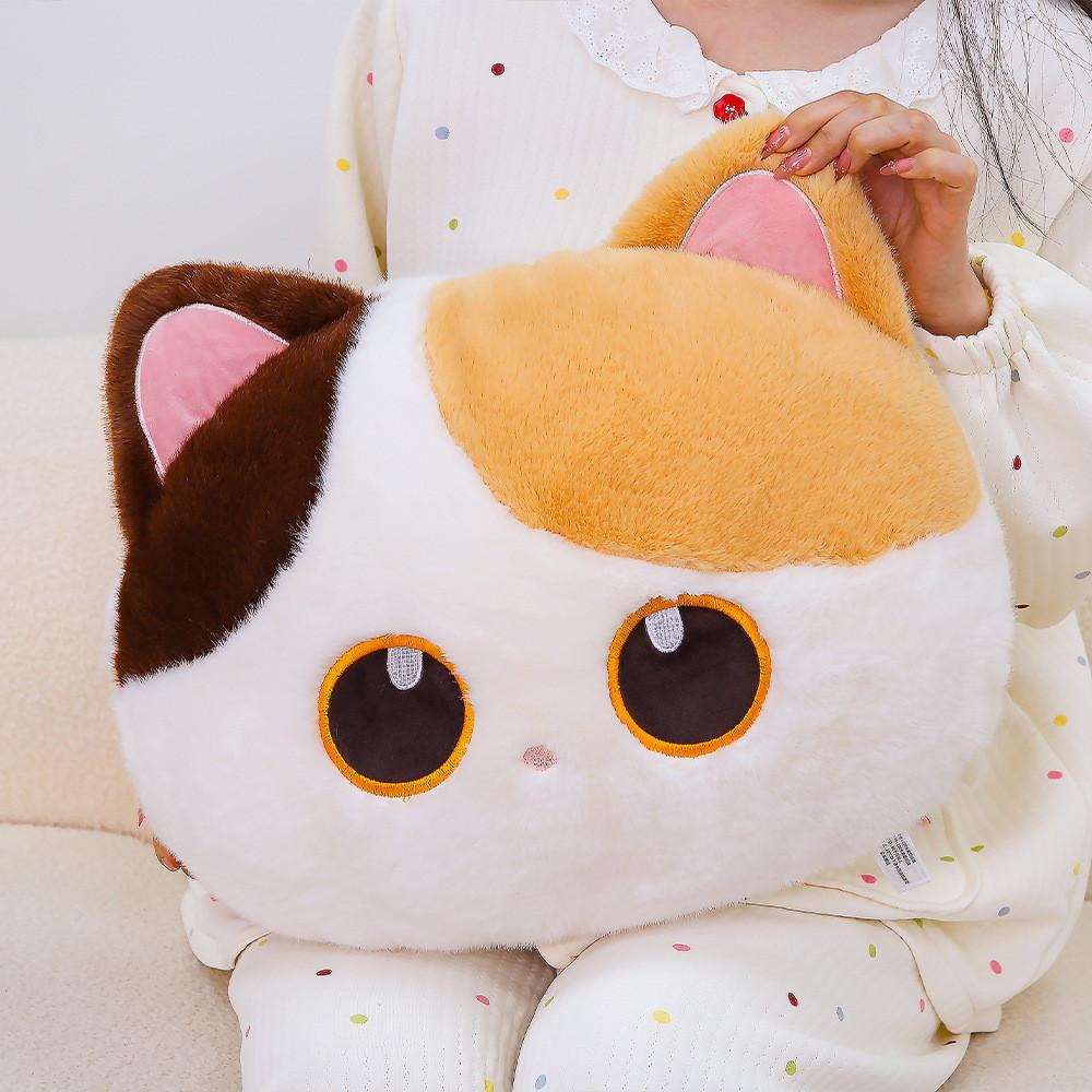 Cute Cat Plush Pillow Toy With Pp Cotton Filling For Kids And Adults