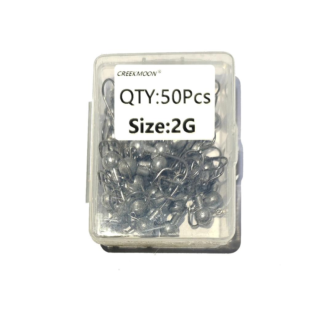 Metal Jig Head Fishing Hook 20/30/40/50pcs/Box 1g 1.5g 2g 3.5g 5g 7g 10g 20g Jig Hooks for Soft Worm Lure Carbon Steel Fishhooks