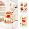 Dog Shirt Summer Ice Silk Pet T-Shirts Soft Breathable Burger Fries Ice